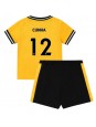 Wolves Matheus Cunha #12 Domácí dres pro děti 2023-24 Krátký Rukáv (+ trenýrky)